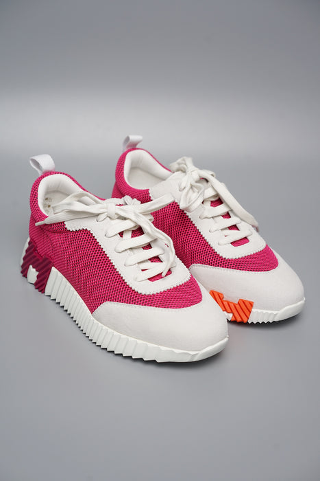 Hermes Bouncing Sneakers in Rose Vinicunca/Blanc Size 37 (Brand New)