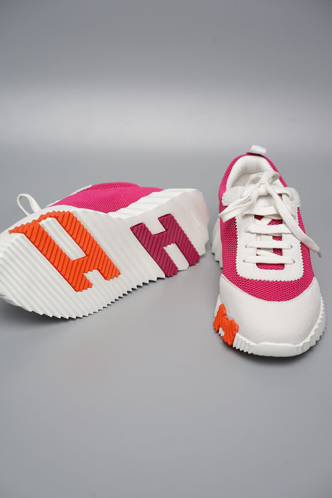 Hermes Bouncing Sneakers in Rose Vinicunca/Blanc Size 37 (Brand New)