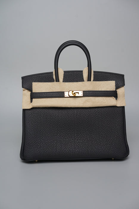 Hermes Birkin 25 in Black Togo Ghw (Brand New)