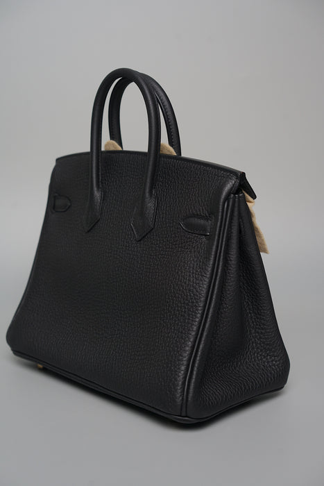 Hermes Birkin 25 in Black Togo Ghw (Brand New)