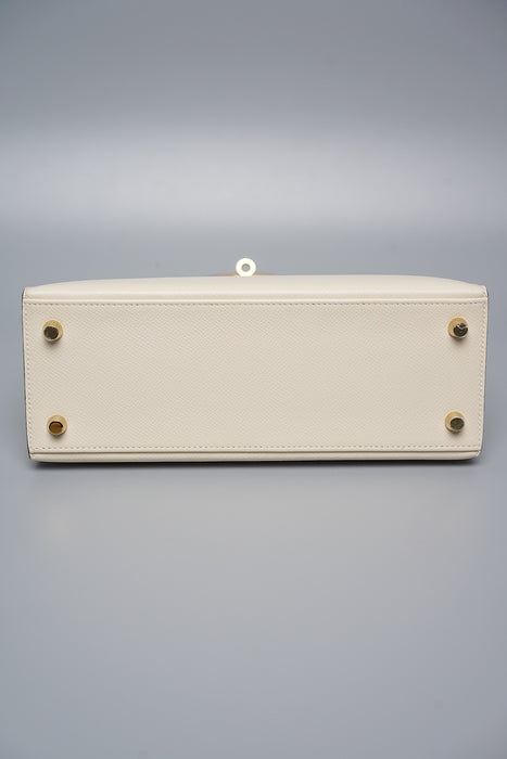 Hermes HSS Kelly 25 Sellier in Craie / Trench Bghw