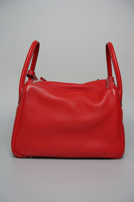 Hermes Lindy 30 in Rouge Casque Phw