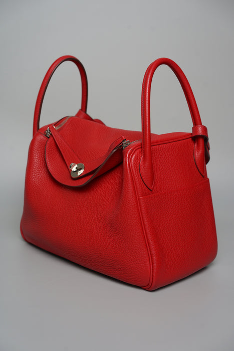 Hermes Lindy 30 in Rouge Casque Phw