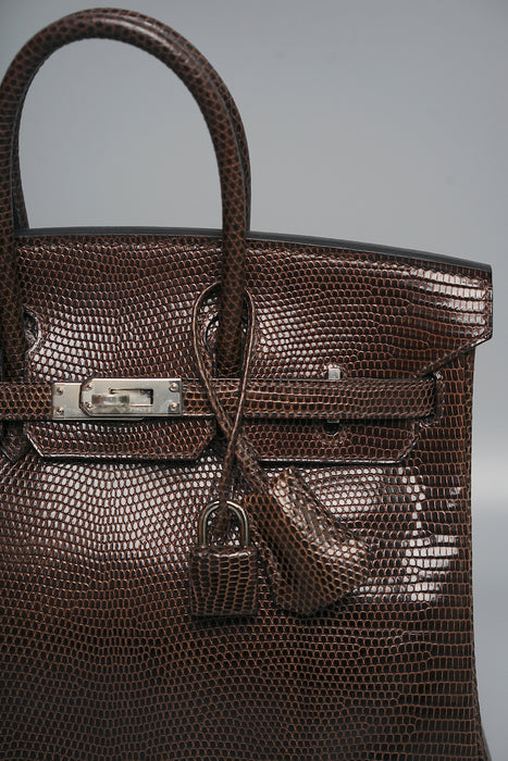 Hermes Birkin 25 in Ebene Lizard Phw