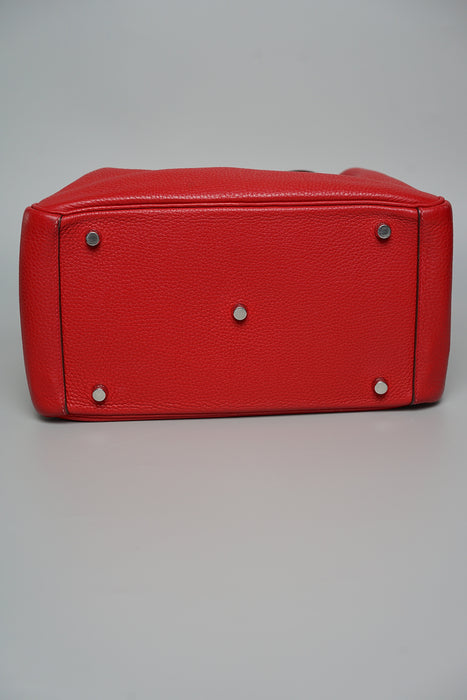 Hermes Lindy 30 in Rouge Casque Phw