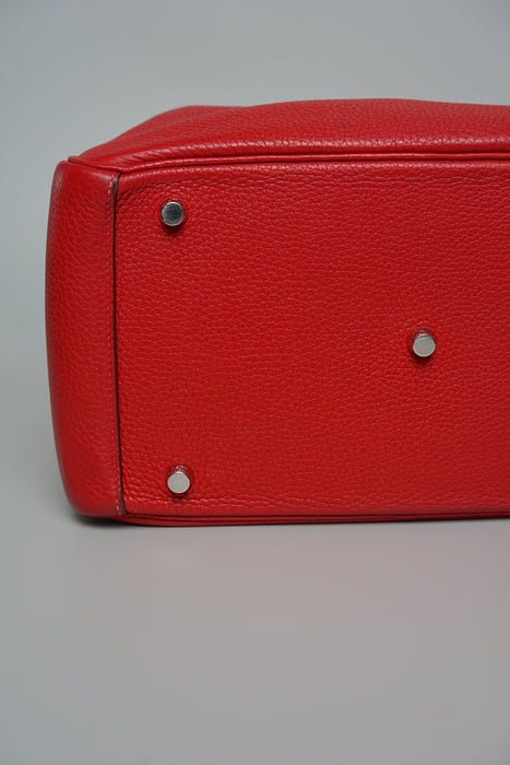 Hermes Lindy 30 in Rouge Casque Phw