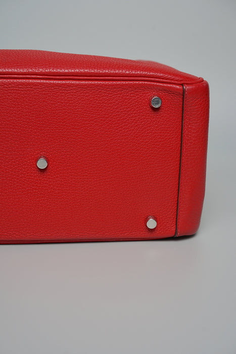 Hermes Lindy 30 in Rouge Casque Phw