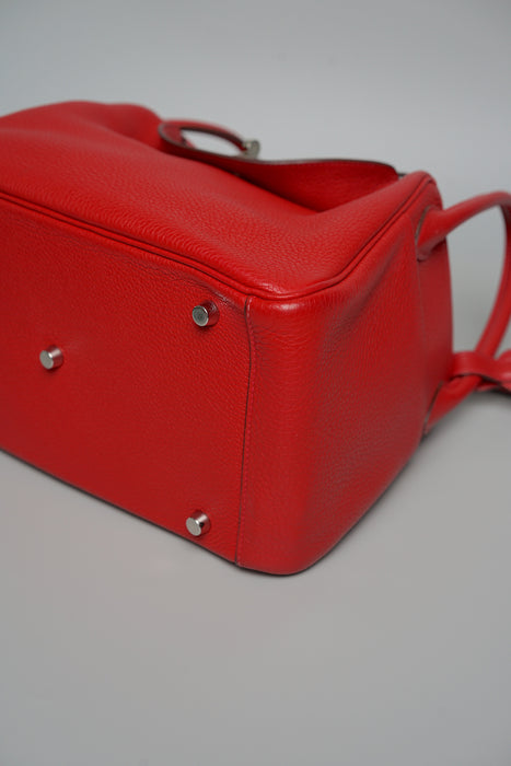 Hermes Lindy 30 in Rouge Casque Phw