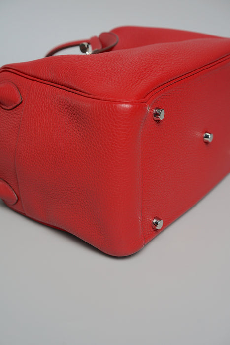 Hermes Lindy 30 in Rouge Casque Phw