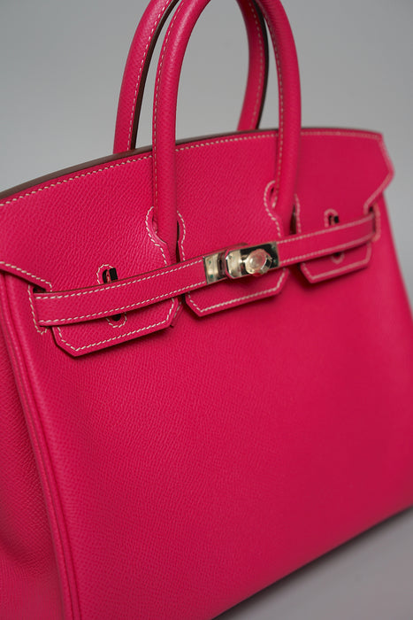 Hermes Birkin 25 Retourne in Rose Tyrein Epsom Phw