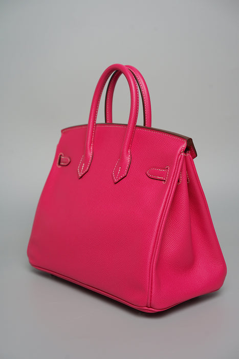 Hermes Birkin 25 Retourne in Rose Tyrein Epsom Phw