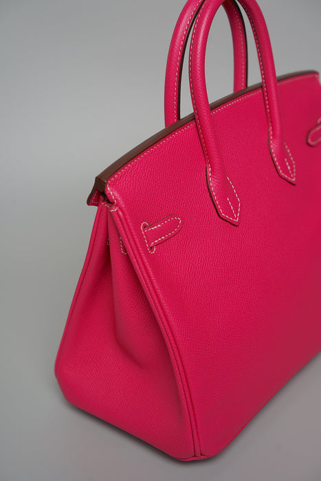 Hermes Birkin 25 Retourne in Rose Tyrein Epsom Phw