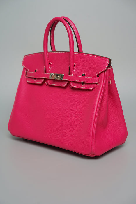 Hermes Birkin 25 Retourne in Rose Tyrein Epsom Phw