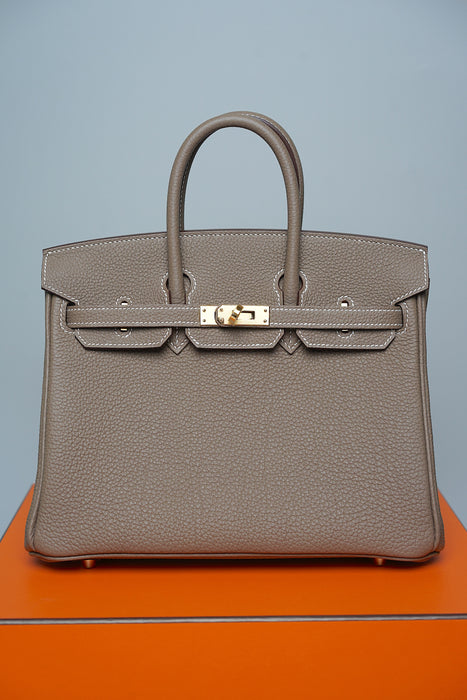 Hermes Birkin 25 in Etoupe Togo Ghw (Brand New)