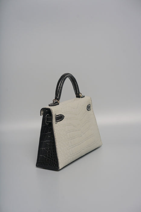Hermes Kelly 20  HSS in Gris Perle x Black Matte Alligator Pmb (Brand new)