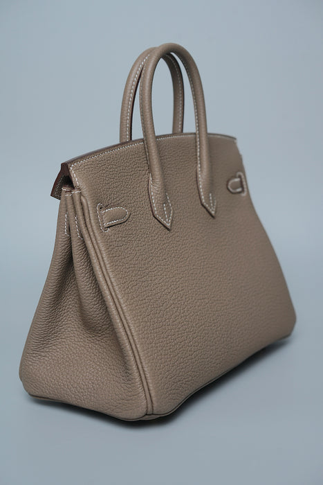 Hermes Birkin 25 in Etoupe Togo Ghw (Brand New)