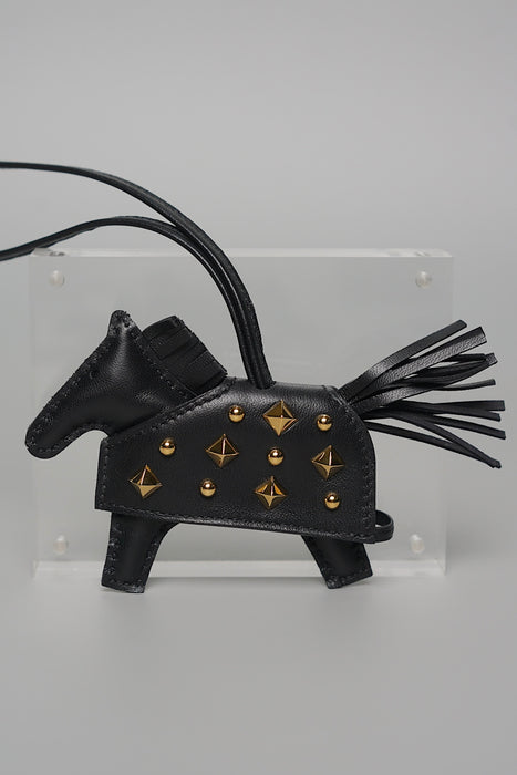 Hermes Rodeo Robeo Rock PM charm in Noir Ghw (Brand New)