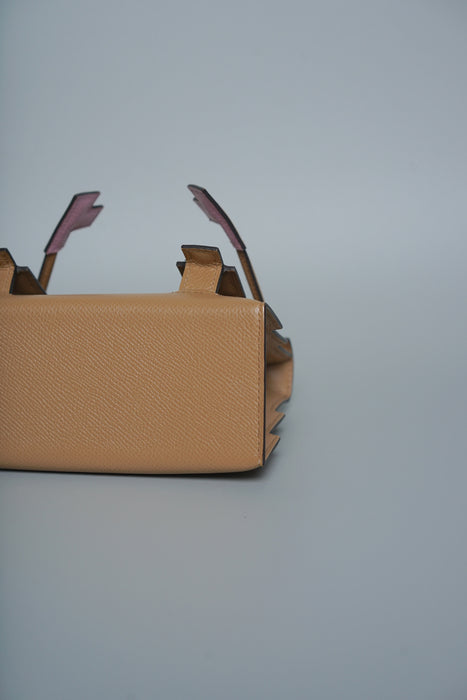 Hermes Kelly Picto in Chai/Mauve Sylvester/Blue Celeste Phw (Brand New)