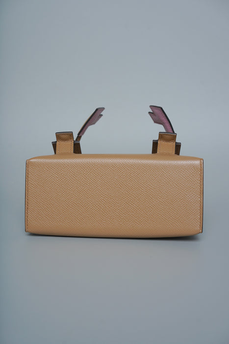 Hermes Kelly Picto in Chai/Mauve Sylvester/Blue Celeste Phw (Brand New)