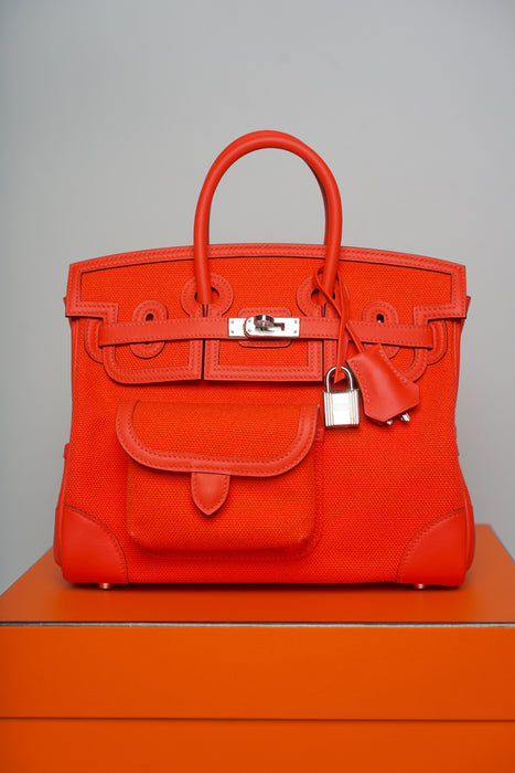 Hermes Birkin 25 Cargo in Orange Field Phw (Brand New)