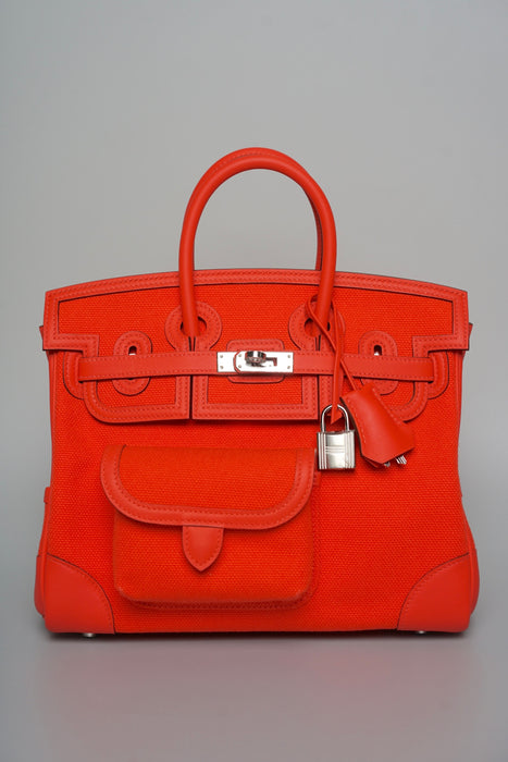 Hermes Birkin 25 Cargo in Orange Field Phw (Brand New)