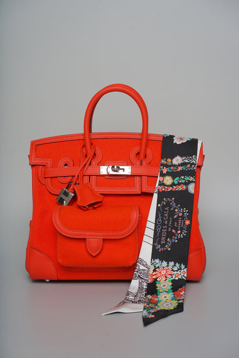 Hermes Birkin 25 Cargo in Orange Field Phw (Brand New)