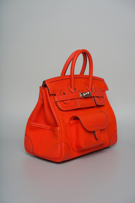Hermes Birkin 25 Cargo in Orange Field Phw (Brand New)