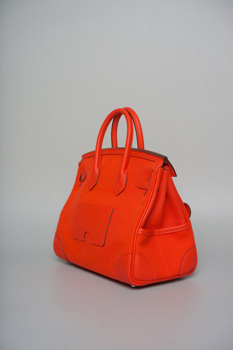 Hermes Birkin 25 Cargo in Orange Field Phw (Brand New)