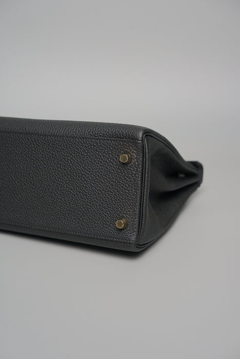 Hermes Kelly 28 Touch in Noir Shiny Alligator/Togo Ghw (Brand New)