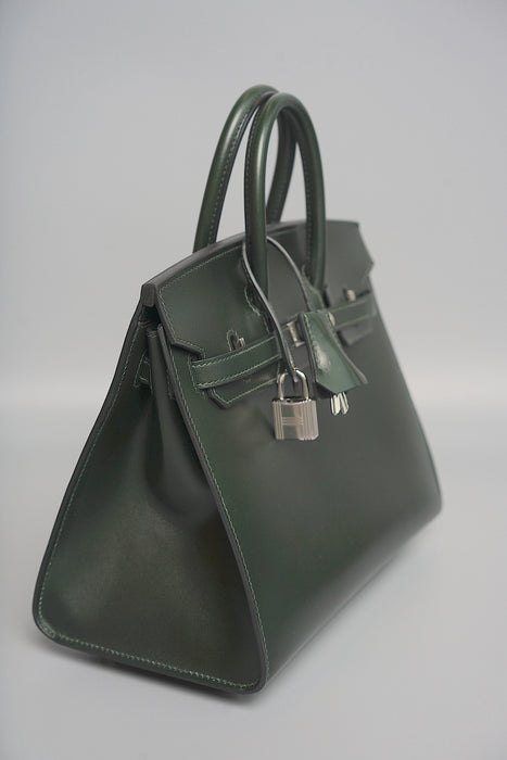 Hermes Birkin 25 in Vert Fonce Box Phw