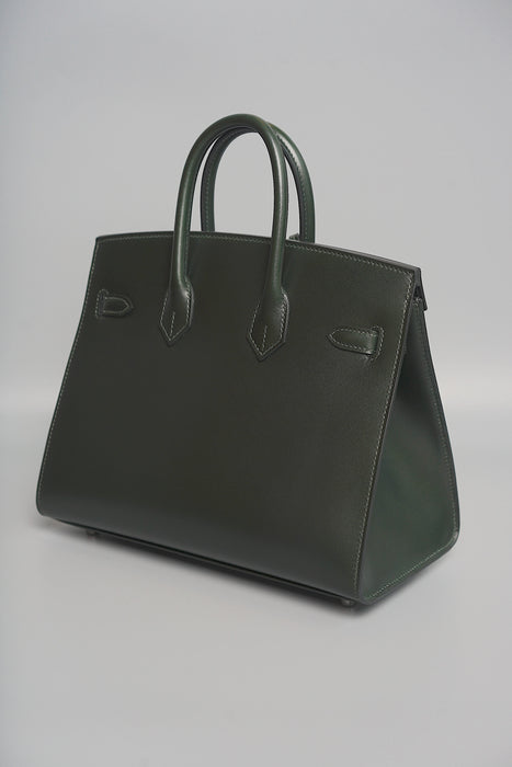 Hermes Birkin 25 in Vert Fonce Box Phw
