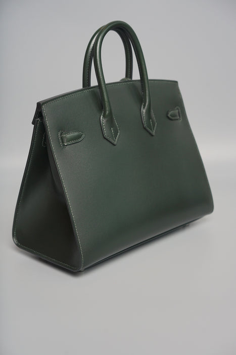 Hermes Birkin 25 in Vert Fonce Box Phw