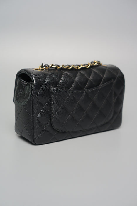 Chanel Mini Rectangular in Black Caviar Ghw