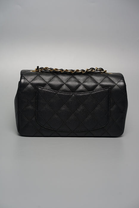 Chanel Mini Rectangular in Black Caviar Ghw