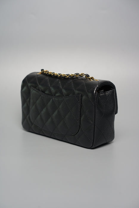 Chanel Mini Rectangular in Black Caviar Ghw