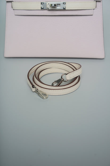 Hermes Kelly 20 HSS in Mauve Pale x Nata Chevre Mysore Phw (Brand New)