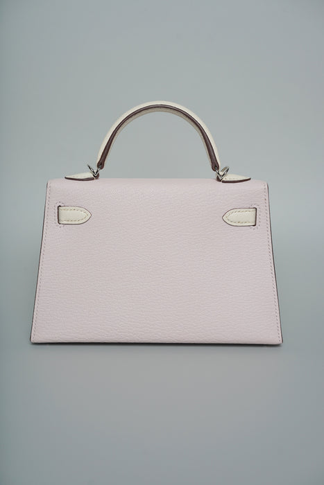 Hermes Kelly 20 HSS in Mauve Pale x Nata Chevre Mysore Phw (Brand New)