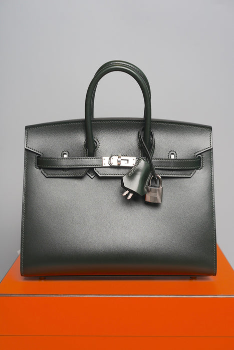 Hermes Birkin 25 in Vert Fonce Box Phw