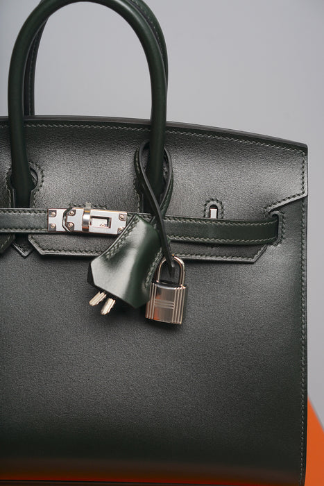 Hermes Birkin 25 in Vert Fonce Box Phw