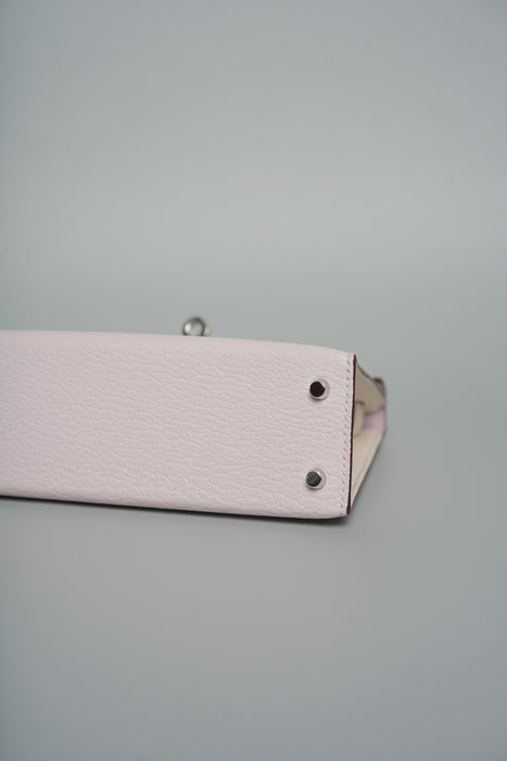 Hermes Kelly 20 HSS in Mauve Pale x Nata Chevre Mysore Phw (Brand New)