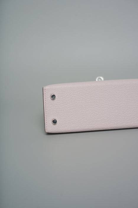 Hermes Kelly 20 HSS in Mauve Pale x Nata Chevre Mysore Phw (Brand New)