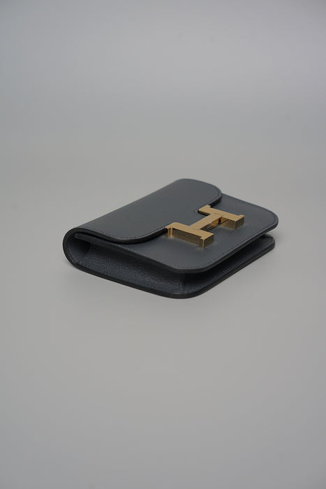 Hermes Constance Slim in Gris Misty Permabrass (Brand New)