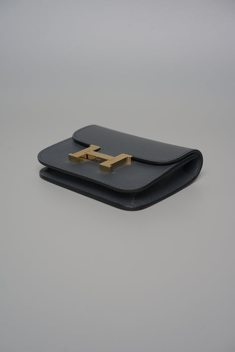 Hermes Constance Slim in Gris Misty Permabrass (Brand New)
