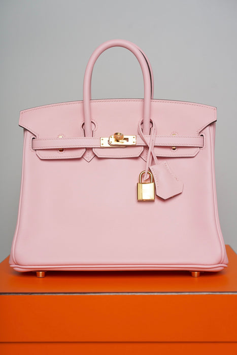Hermes Birkin 25 in Sakura Swift Ghw (Brand New)