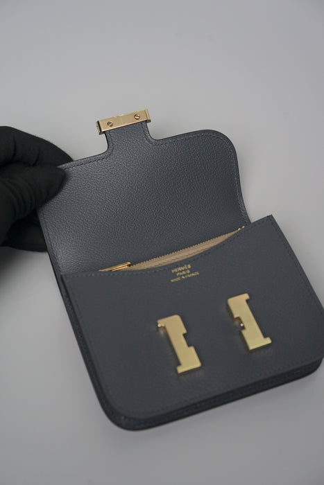 Hermes Constance Slim in Gris Misty Permabrass (Brand New)