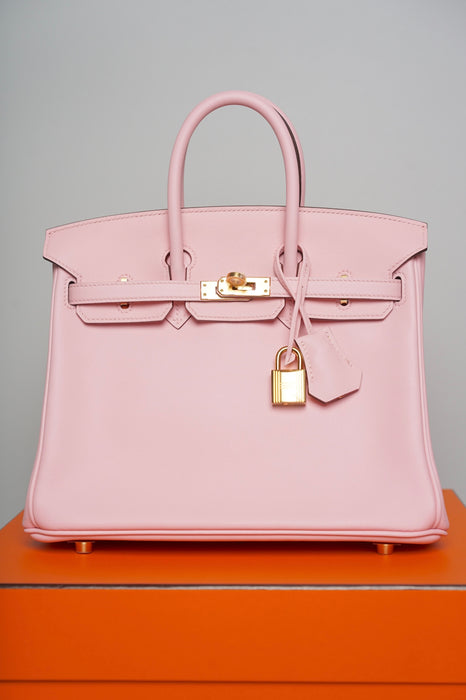 Hermes Birkin 25 in Sakura Swift Ghw (Brand New)