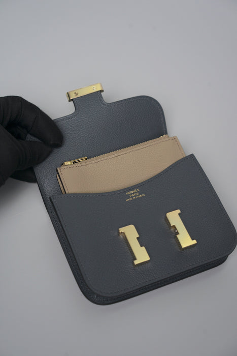 Hermes Constance Slim in Gris Misty Permabrass (Brand New)