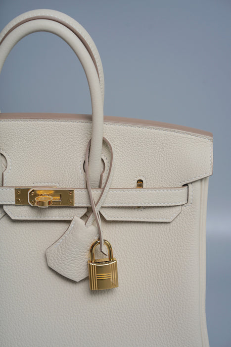 Hermes Birkin 25 in Craie Togo Ghw (Brand New)