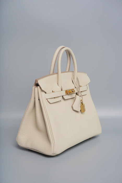 Hermes Birkin 25 in Craie Togo Ghw (Brand New)
