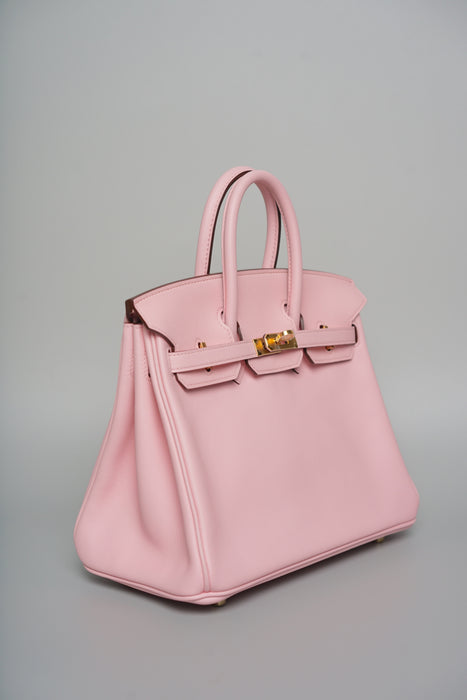 Hermes Birkin 25 in Sakura Swift Ghw (Brand New)